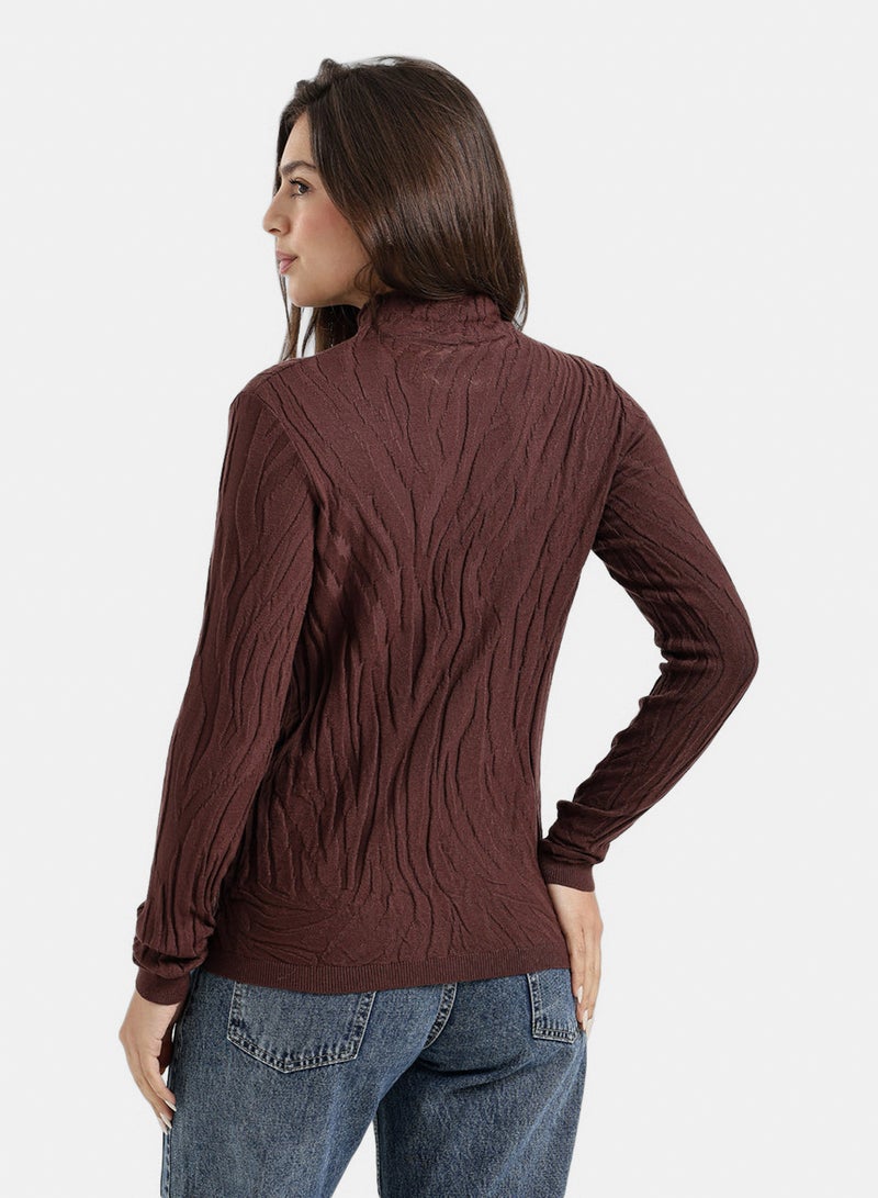 Carina Textured Mock-Neck Pullover - Image 3